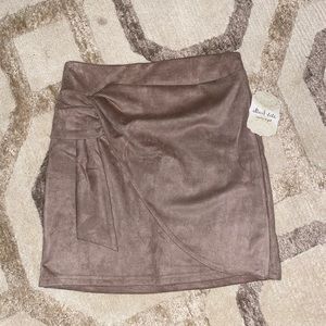 Suede skirt
